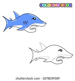 
Vektorgrafik-Design aus dem Farbbuch der Megalodonwale