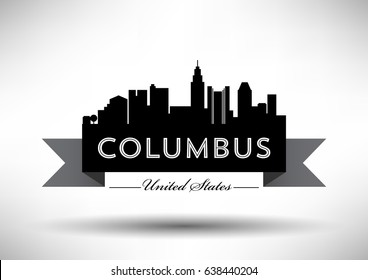 Vector Graphic Design of Columbus City Skyline