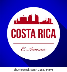 Vector Graphic Design of Costa Rica Skyline