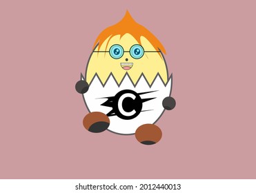 Vector Graphic Design cute and sweet happy character named Cameo