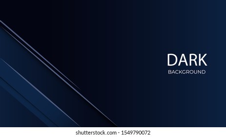 vector graphic design Dark Black Blue modern abstract background wallpaper for business, company, office, corporate, web, presentation, publication, advertising with side blank space EPS 10