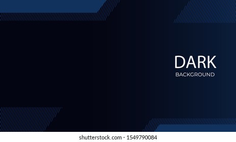 vector graphic design Dark Black Blue modern abstract background wallpaper for business, company, office, corporate, web, presentation, publication, advertising with side blank space EPS 10