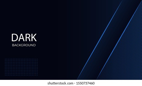 vector graphic design Dark Black Blue modern abstract background wallpaper for business, company, office, corporate, web, presentation, publication, advertising with side blank space EPS 10