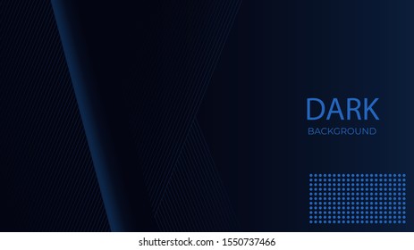 vector graphic design Dark Black Blue modern abstract background wallpaper for business, company, office, corporate, web, presentation, publication, advertising with side blank space EPS 10