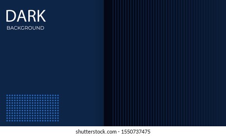 vector graphic design Dark Black Blue modern abstract background wallpaper for business, company, office, corporate, web, presentation, publication, advertising with side blank space EPS 10