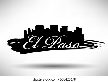 Vector Graphic Design of El Paso City Skyline