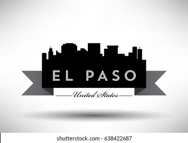 Vector Graphic Design of El Paso City Skyline