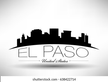 Vector Graphic Design of El Paso City Skyline