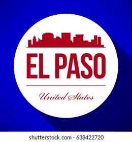 Vector Graphic Design of El Paso City Skyline