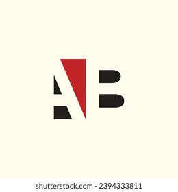 Vector graphic design element ab letter