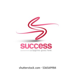Vector graphic design element - S letter ( Success Logo Concept )