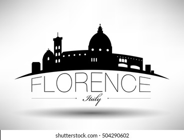 Vector Graphic Design of Florence City Skyline