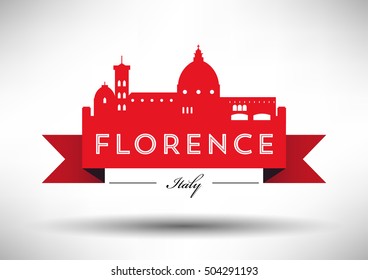 Vector Graphic Design of Florence City Skyline