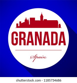 Vector Graphic Design of Granada City Skyline