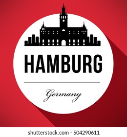 Vector Graphic Design of Hamburg City Skyline