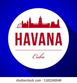 Vector Graphic Design of Havana City Skyline