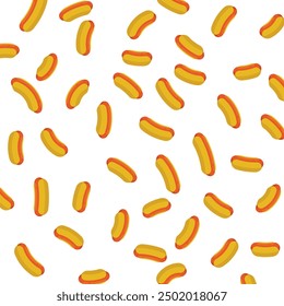 vector graphic design of a hotdog pattern