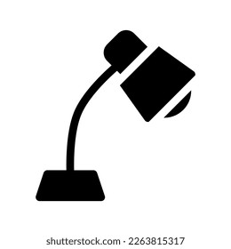 Vektorgrafik-Design der Icon-Lampe im Glyph-Stil. Perfekt für Symbolanweisungen, Elementdesign, UI-App etc.