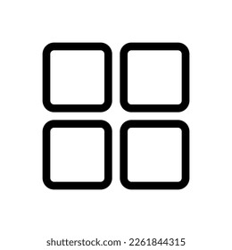 Diseño gráfico vectorial de la opción de icono en el estilo de contorno