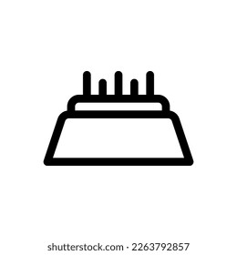 Diseño gráfico vectorial de la entrada de lápiz de iconos en el estilo de contorno. Perfecto para instrucción de símbolos, diseño de elementos, aplicación de interfaz de usuario, etc.