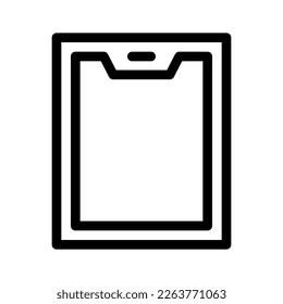 Vector graphic design of icon tablet in outline style. Perfect for UI app, element design, etc.