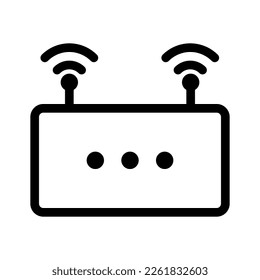 Vector graphic design of icon wifi in outline style