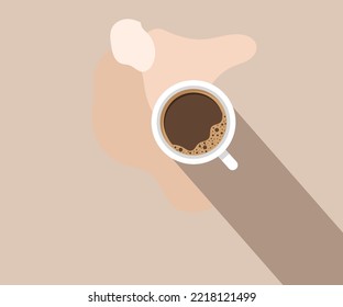 vector graphic design, illustration of a cup of coffee