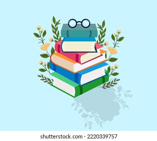 vector graphic design, illustration of encyclopedia book