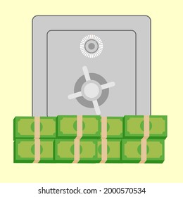 vector graphic design illustration keeping money. suitable for illustrating in the business field.