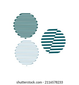 Ilustración de diseño gráfico vectorial de las formas de relleno de línea.