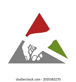 Vector graphic design illustration of a symbol or sign, do not touch it.
