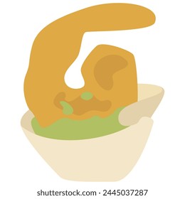 vector graphic design illustration of a typical mexican food shrimp taco cup