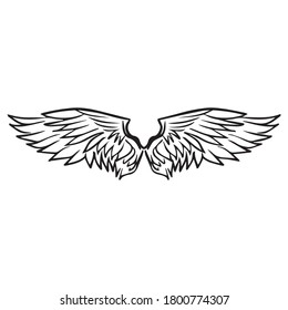 Wings Tattoo Eps10 Vector Stock Vector (Royalty Free) 217815952 ...