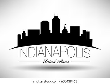 Vector Graphic Design of Indianapolis City Skyline