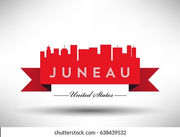 Vector Graphic Design of Juneau City Skyline