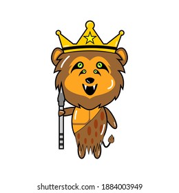 Vector graphic design of the king of the jungle of the lion
