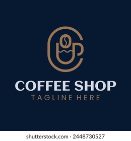 Vector Graphic Design, Letter C Logo, Coffee Shop Logo Design