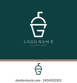 Diseño gráfico vectorial, Letra G Logo, Bebida Logo Diseño