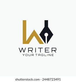 Vector Graphic Design, Letter W Logo, Writer Logo Design