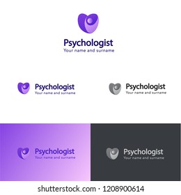 Vector graphic design logo, icon isolated. Colorful sign for psychology therapy. Logo for Business, Psychology, Mental Health.