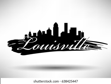 Vector Graphic Design of Louisville City Skyline