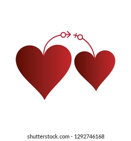 Vector graphic design love for valentine day