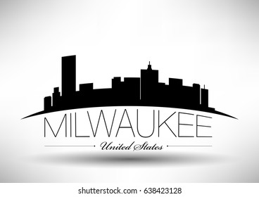 Vector Graphic Design of Milwaukee City Skyline