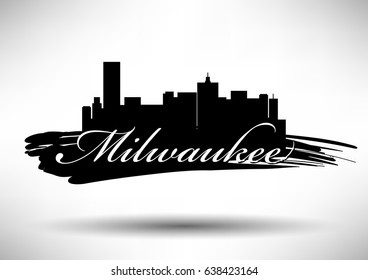 Vector Graphic Design of Milwaukee City Skyline