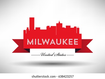 Vector Graphic Design of Milwaukee City Skyline