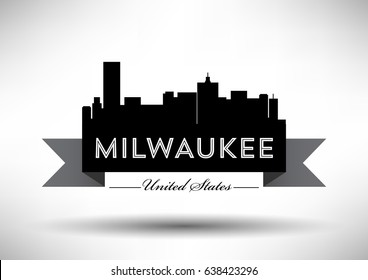 Vector Graphic Design of Milwaukee City Skyline