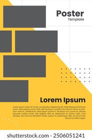 vector graphic design of a minimalist yellow and white poster template