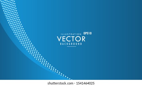 vector graphic design modern Blue Calm Gradient background wallpaper for business with blank text space side template