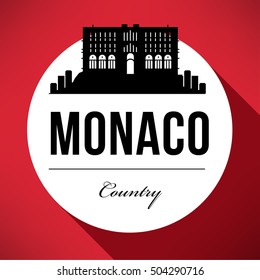 Vector Graphic Design of Monaco City Skyline