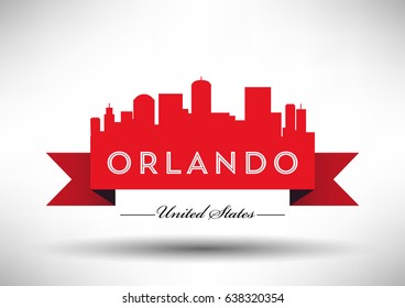 Vector Graphic Design of Orlando City Skyline